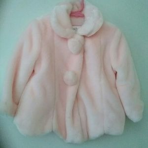 Girls Pink Furry Jacket